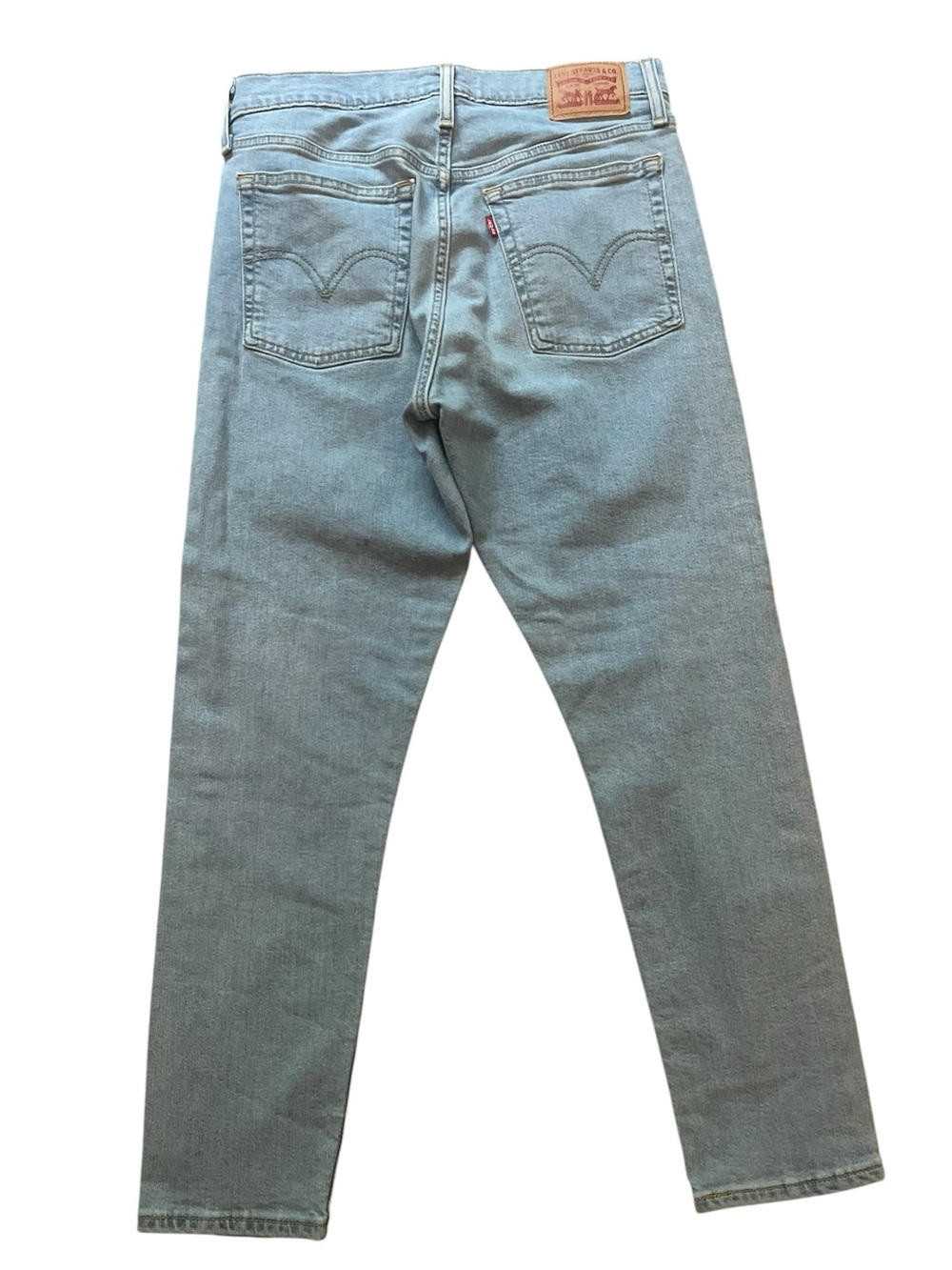 Levi’s Wedgie Skinny Jeans Size 30 Light Blue Button Fly Crop - Picture 3 of 11